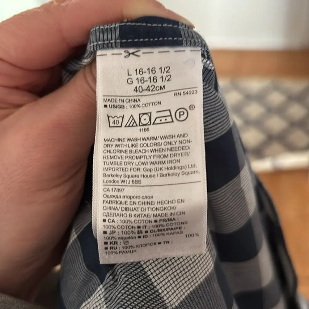Never Worn! Banana Republic Dress Shirt Button Down Plaid Size Large